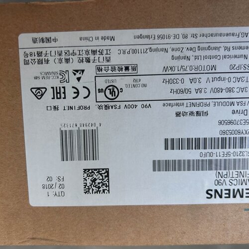 询-SINAMICSV90伺服驱动器型号6SL3210