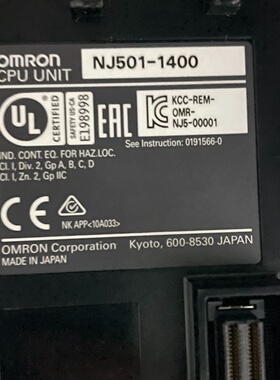 溢价-PLC型号NJ5011400工业级设备适合用于危