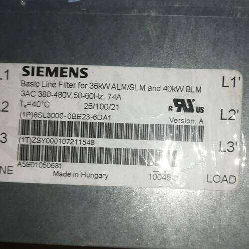 议价6SL3000-0BE23-6DA1全新S120进线滤波器6SL30000BE236DA原装