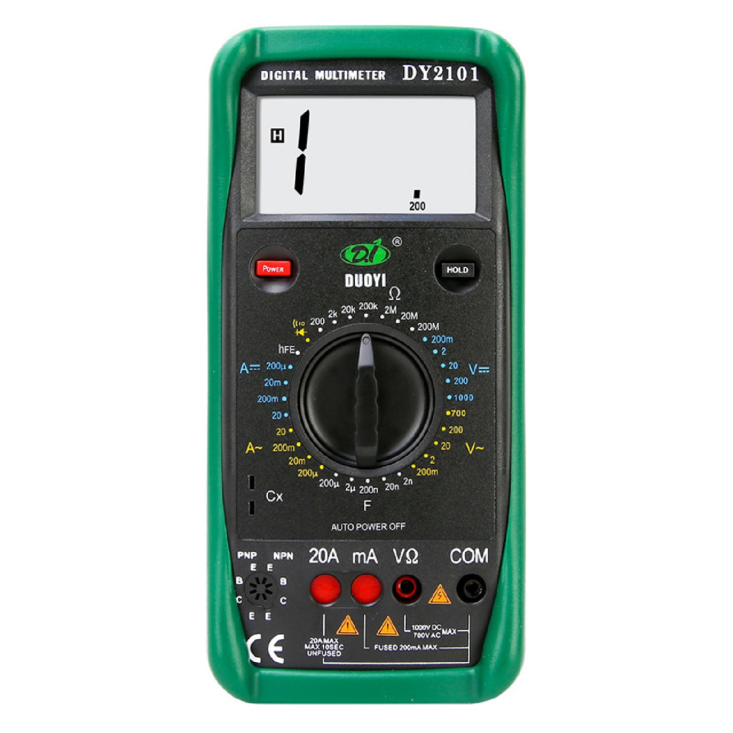 多一万用表DY2101交直流电压电流电容电阻测试电工数字防烧表