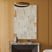 侘寂风客厅沙发背景墙装 北欧落地画大幅抽象挂画简约壁画 饰画竖版