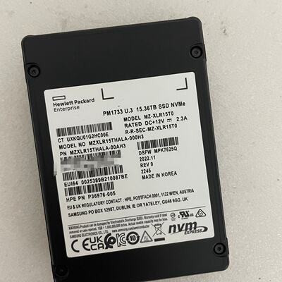 HPE PM1733 U.3 15.36TB NVMe SS-询价