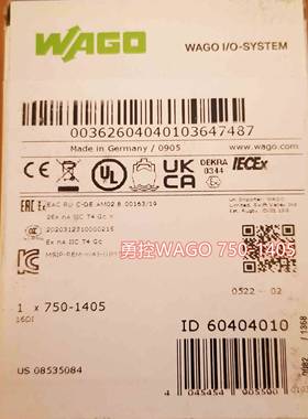 配件万可WAGO 750-1405750-1504750-455现货模块议价
