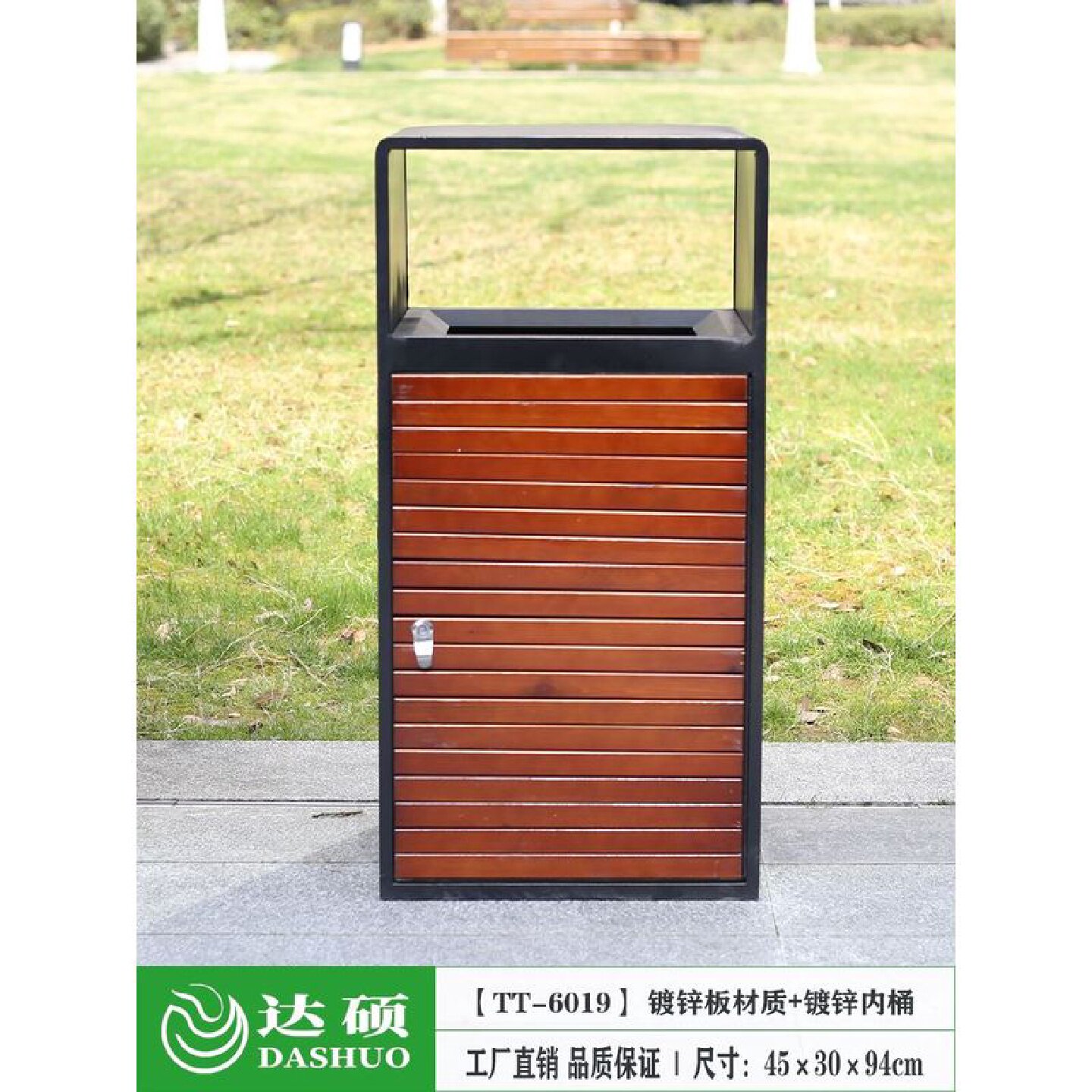 不锈钢分类垃圾桶商用立式酒店物业大堂有带摇盖工业大号公共场合