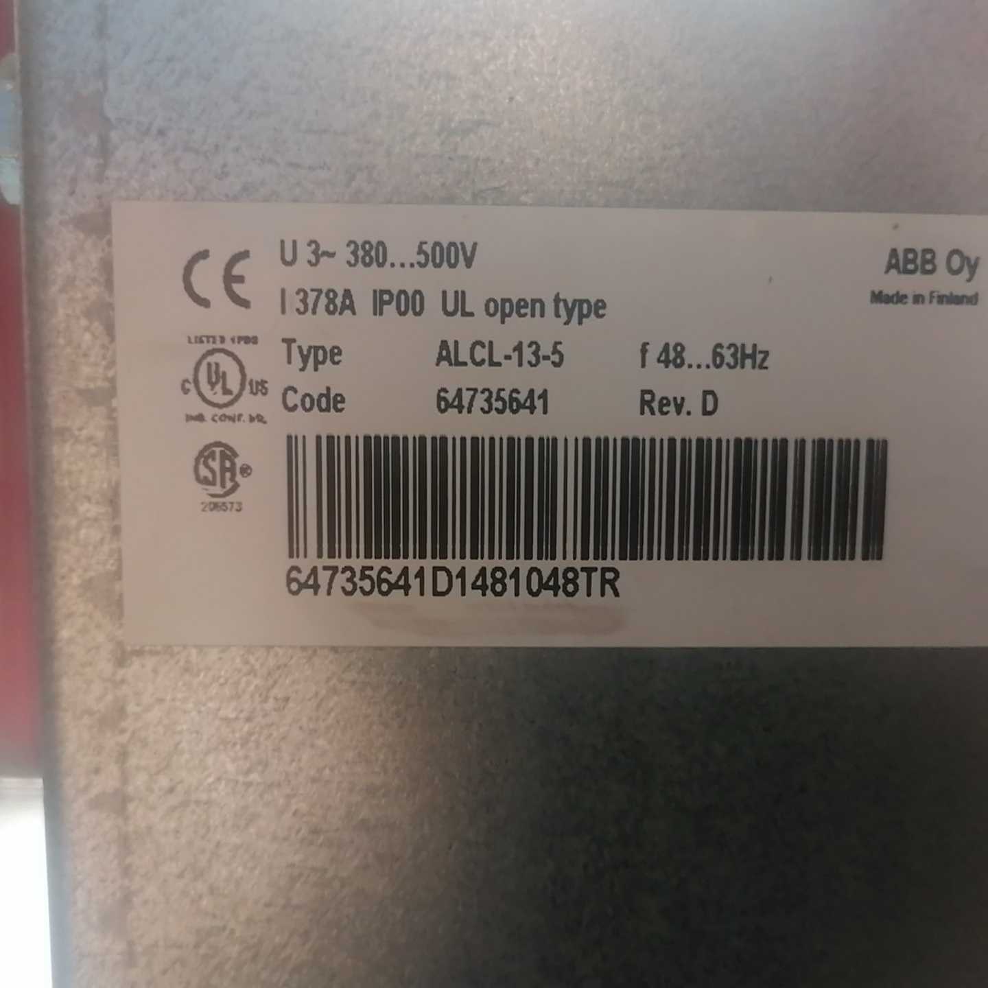 【请询价】ABB原装电源滤波器ALCL-13-5型号I378A IP