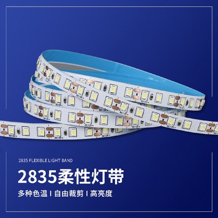 2835软灯带软灯条12V单色led灯带批发低压灯带铜支架2835灯带