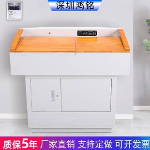 钢制多媒体讲台学校教室电教培训机构多功能中控发言讲桌厂家直销