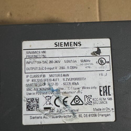询价-400w驱动器6SL32105FB104UF1
