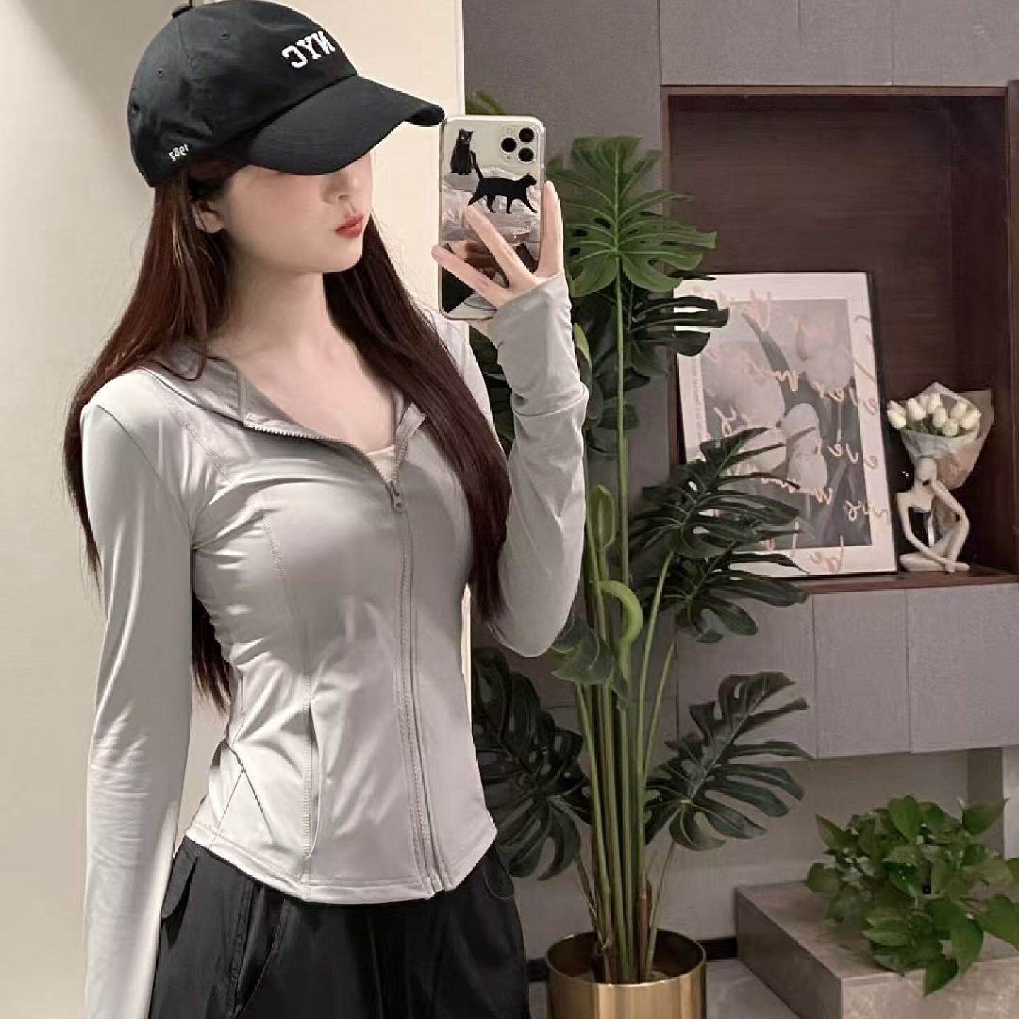 2025新款防晒衣女防紫外线夏季新款透气防晒服瑜伽服运动修身修身