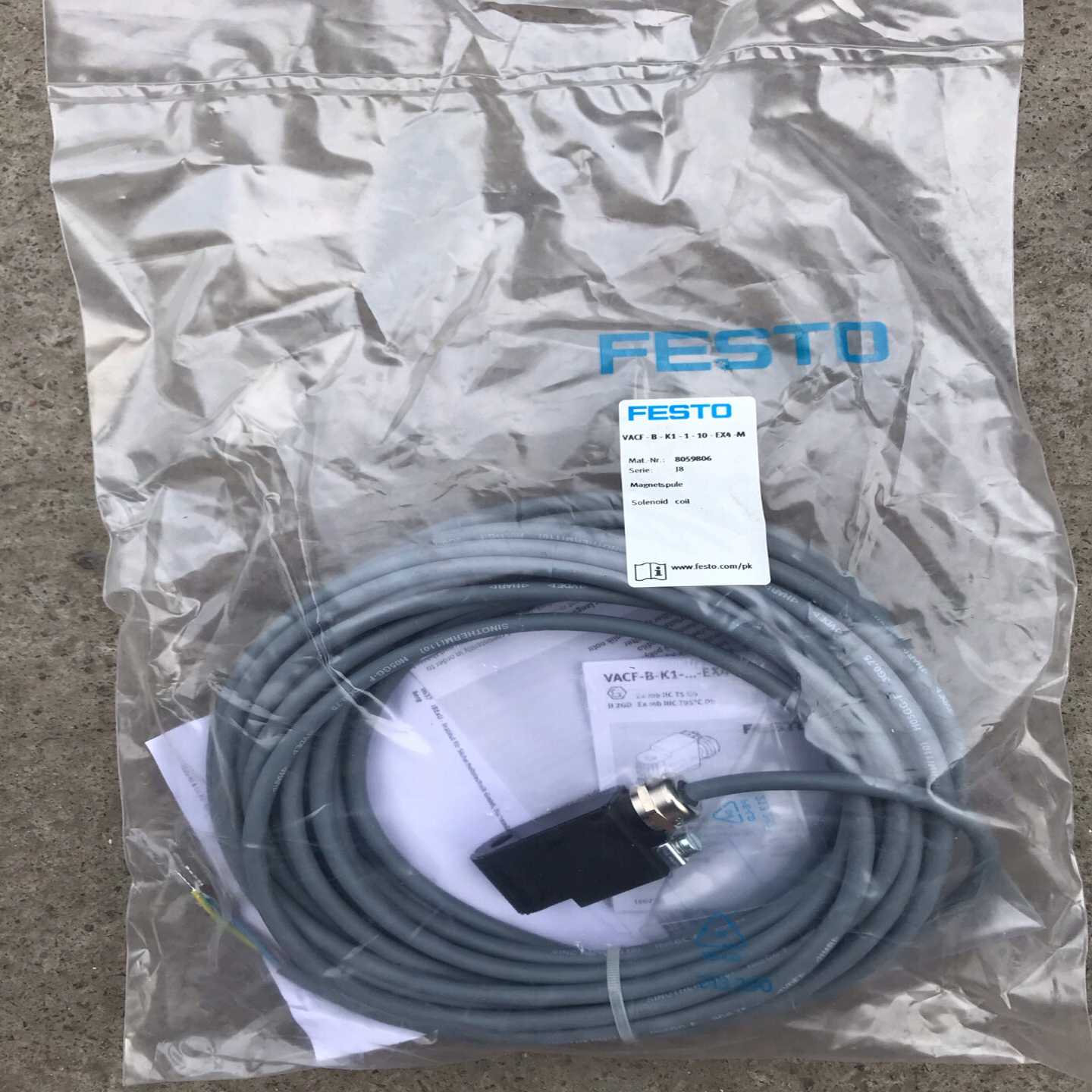 FESTO费斯托电磁线圈VACF-B-K1-1-10-EX4询价