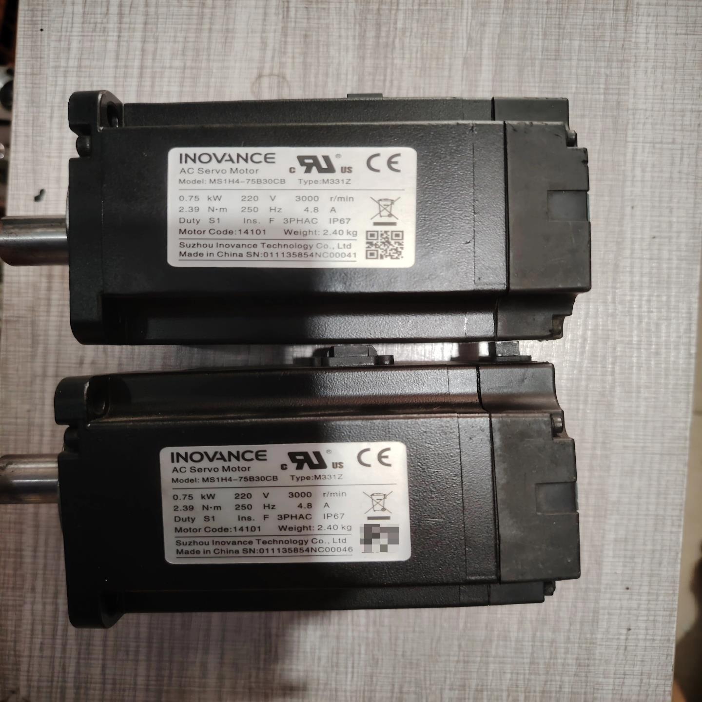 议价议价Inovance伺服电机750WMS1H4一75B30CB议价