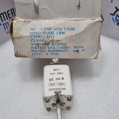 NT 1 Low Voltage H. R.c Fuse Links Linder Gl 125a 500v120ka