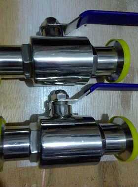 询价卫生球阀，SUS304不锈钢材质，带蓝色手柄，全新未使用，功