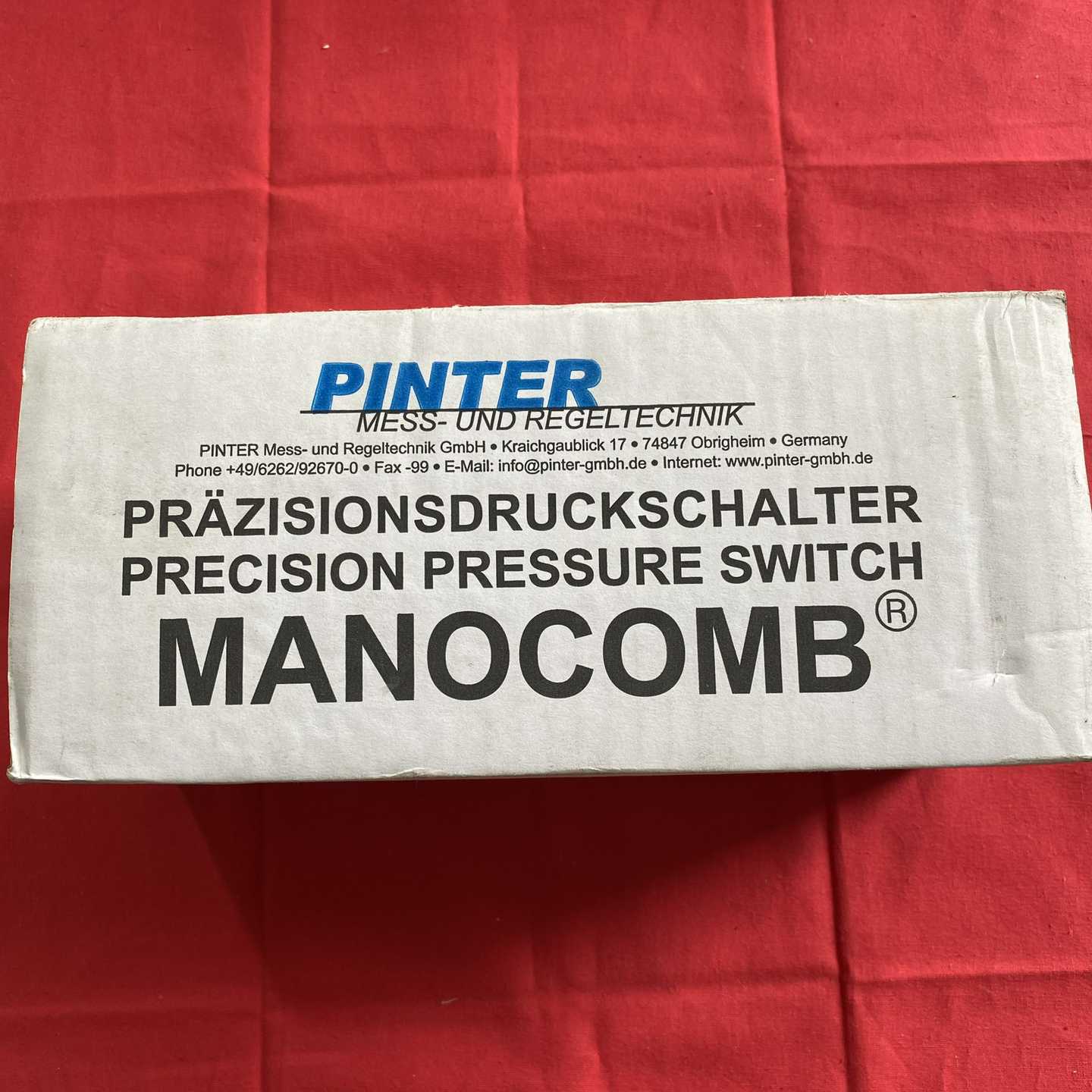 【请询价】德国PINTER原装进口压力开关型号MANOCOMB全新