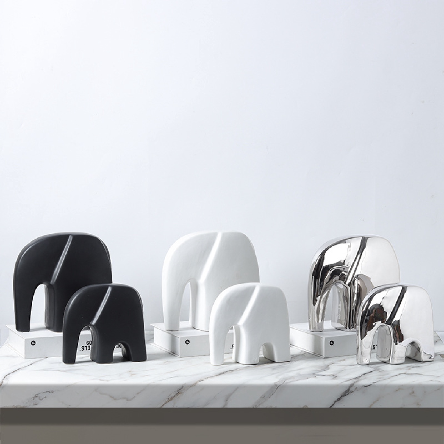 抽象陶瓷小象大象摆件电视柜酒柜玄关柜书房床头柜入门柜软装饰品