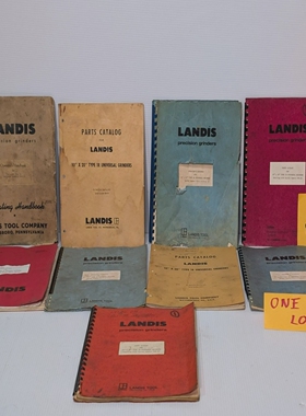 Setof9LandisOperatorManuals&PartsCatalogsforLandis