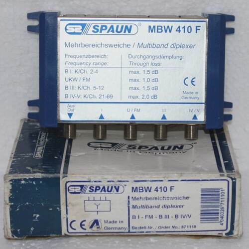 SPAUN MBW410F Multiband Diplexer Part No. 871110