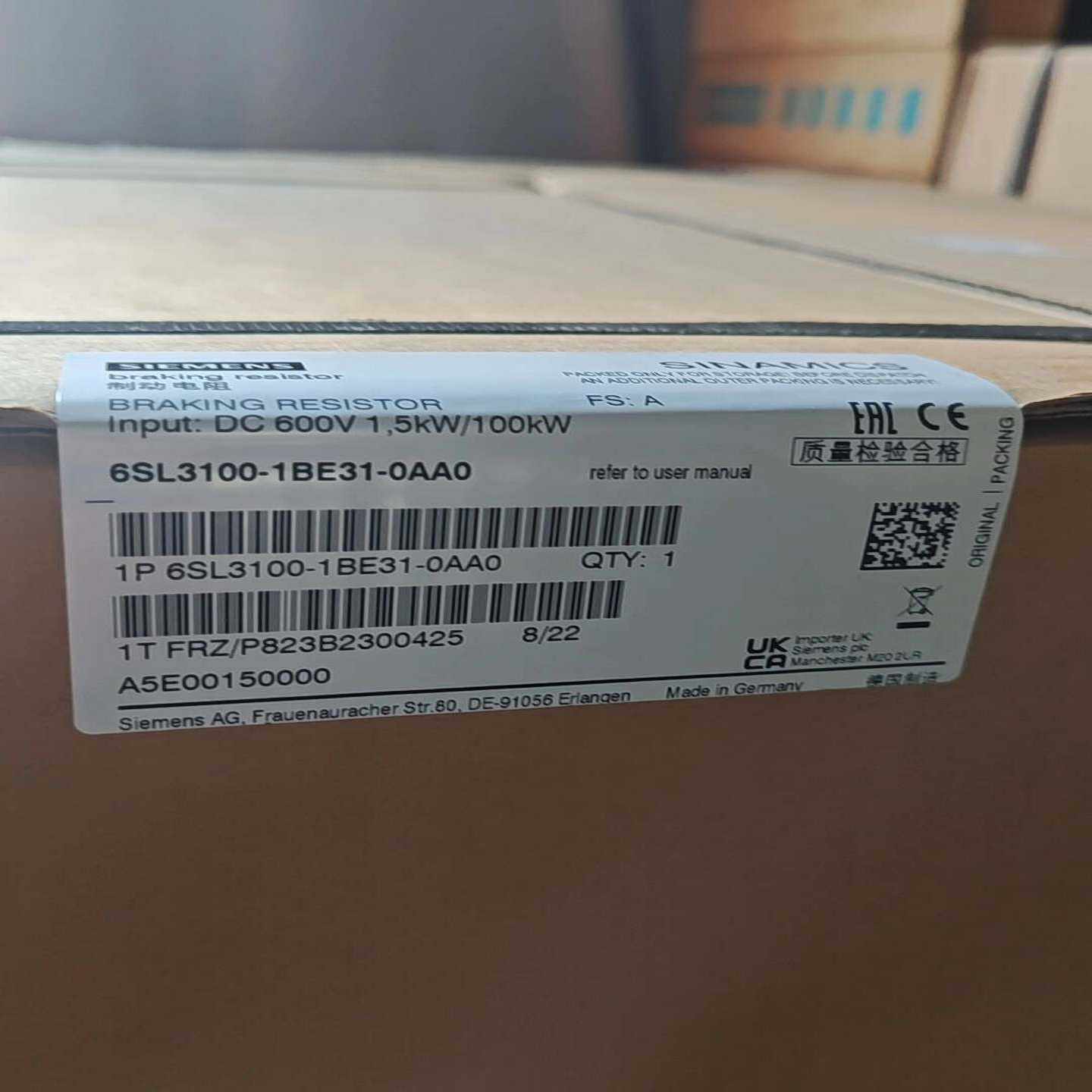 6SL3100-1BE31-0AA0询价