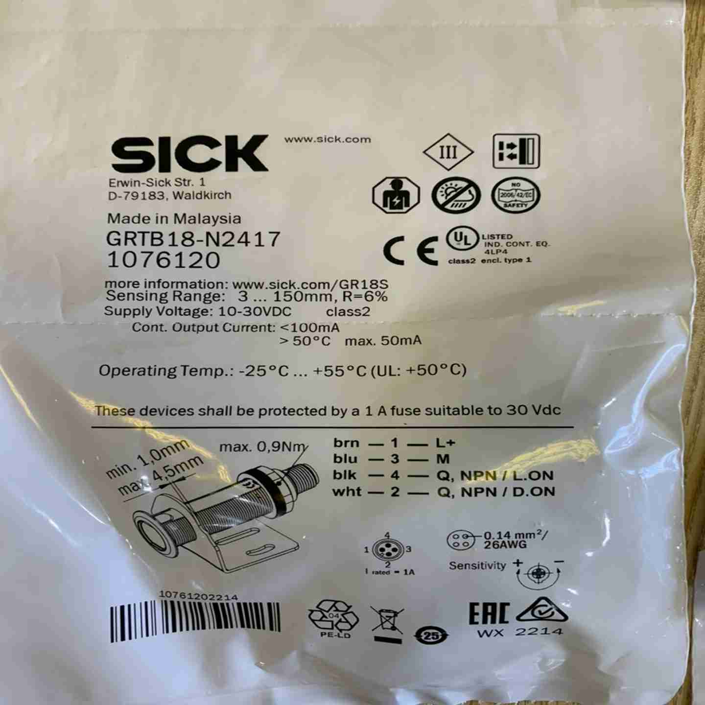 议价-德国SICK光电开关GmRTB18-N2417全新原装正品假一罚