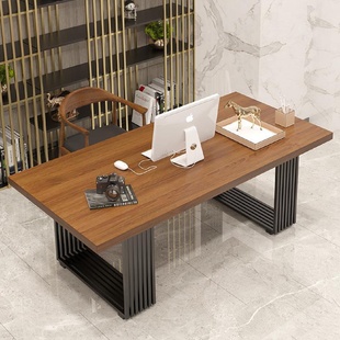 电脑桌 现代简约家用实木办公桌卧室书房单人简易工作台创意台式
