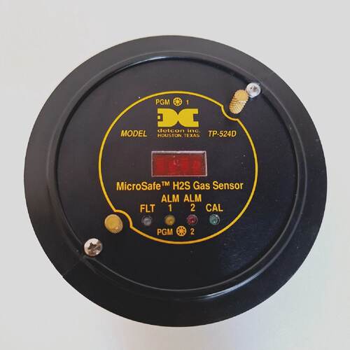 Detcon TP524D MicroSafe H2S Gas Sensor Alarm Display