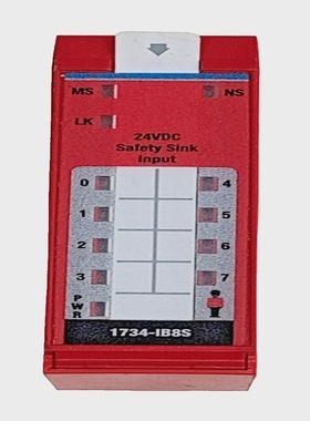 *缺失芯片*ALLENBRADLEY1734-IB8SK点I/O安全粉红色输入模