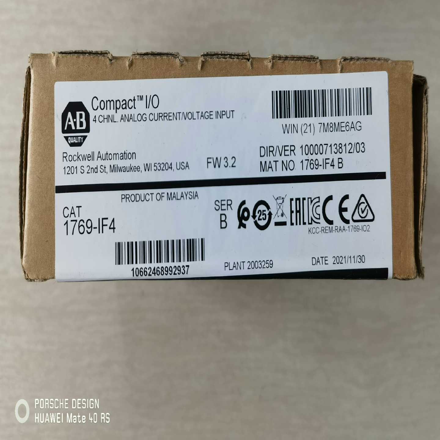 1769-IF4AB罗克韦尔原装正品！全新未拆封实