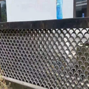 装饰立瓦铺地瓦条半圆瓦青瓦拼花中式背景墙瓦片四叶金钱眼镜窗花