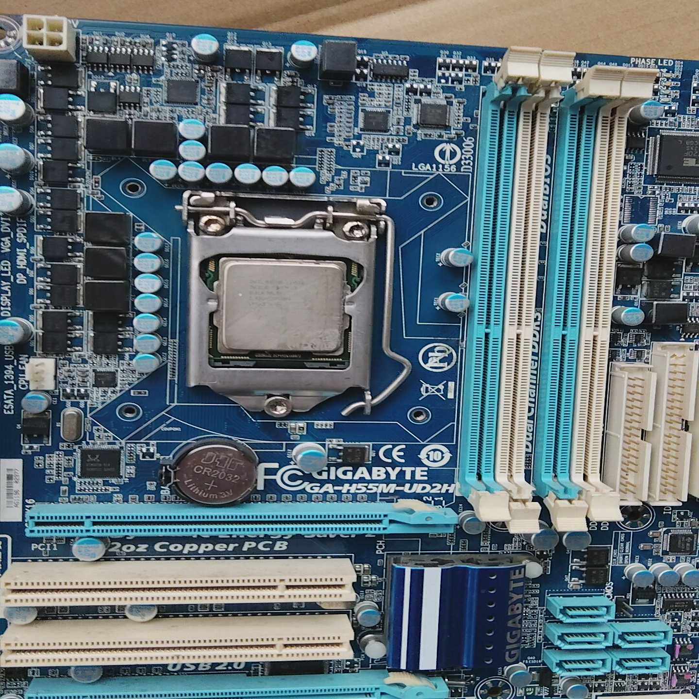 （议价）技嘉GA-H55M-UD2H主板实物拍摄测试稳定正常使