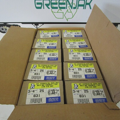 ARLINGTON 831 34 EMT COMPRESSION COUPLINGS BOX OF 250  NEW