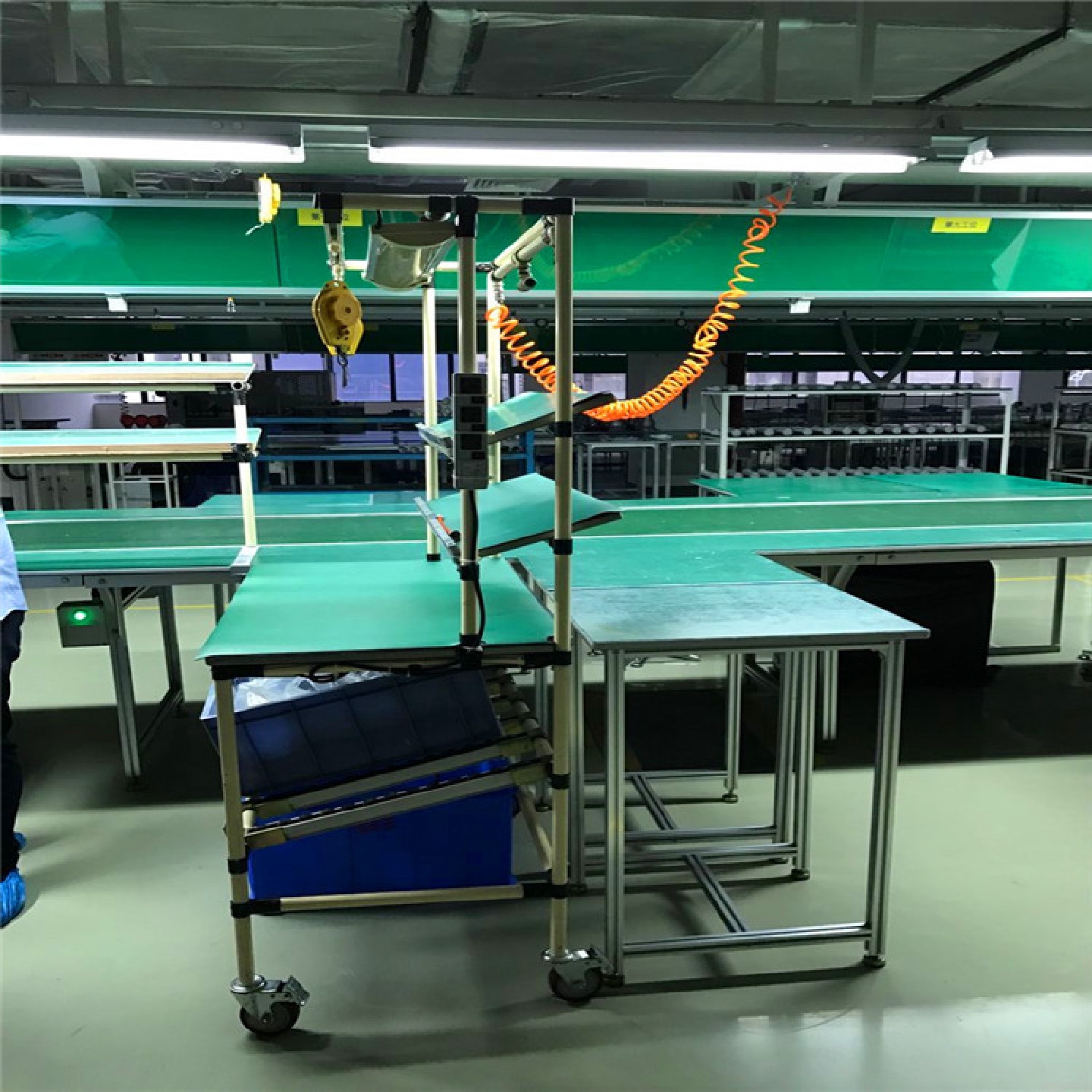浙江移动式流水流水线精益管电商打包组装工作台
