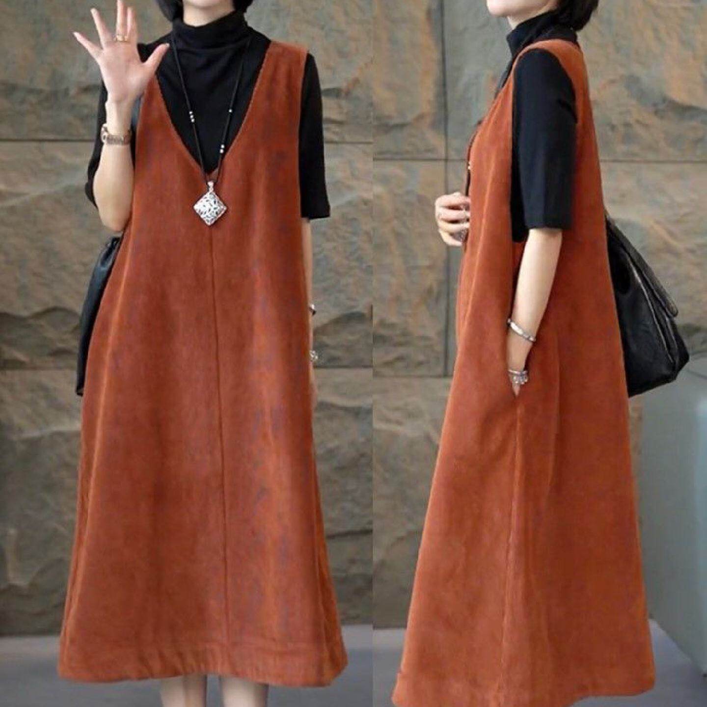 背心马甲连衣裙2026春秋新款时尚通勤洋气高级显瘦设计感中长裙子