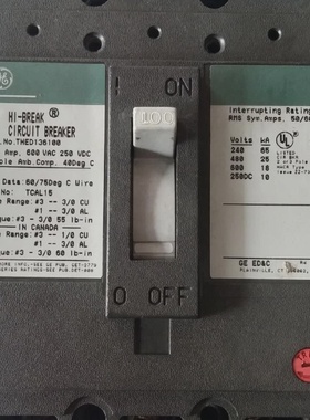Interruptor Automtico General Electric Ge THED136100 HIBREAK