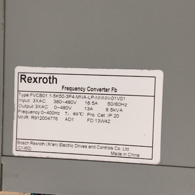 询价-力士乐变频器Rexroth.FVC80115k503P