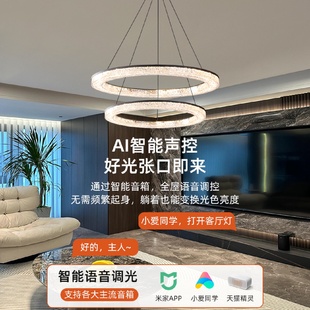 意式 北歐輕奢大氣簡約設計別墅大廳主燈 極簡客廳吊燈2024新款