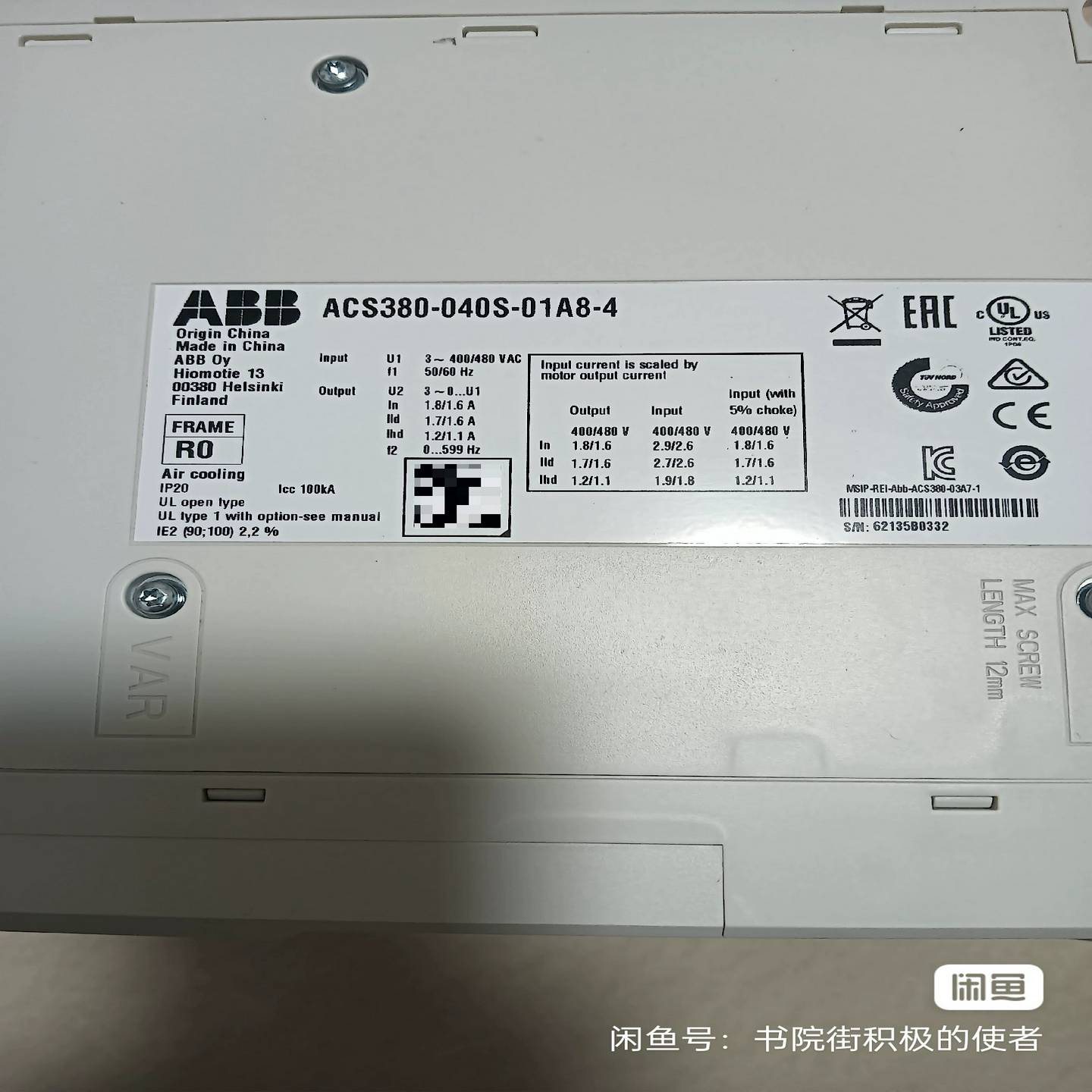 ABBACS380-040S-01A8-4系列变频器,--议价商品