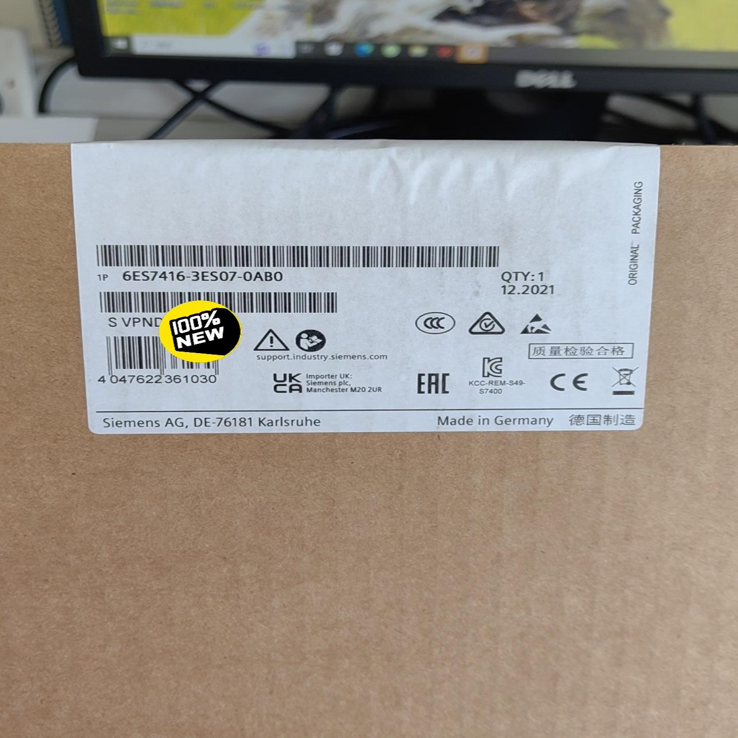 未开封6ES7416-3ES07-0AB0实物(跳跳机械）