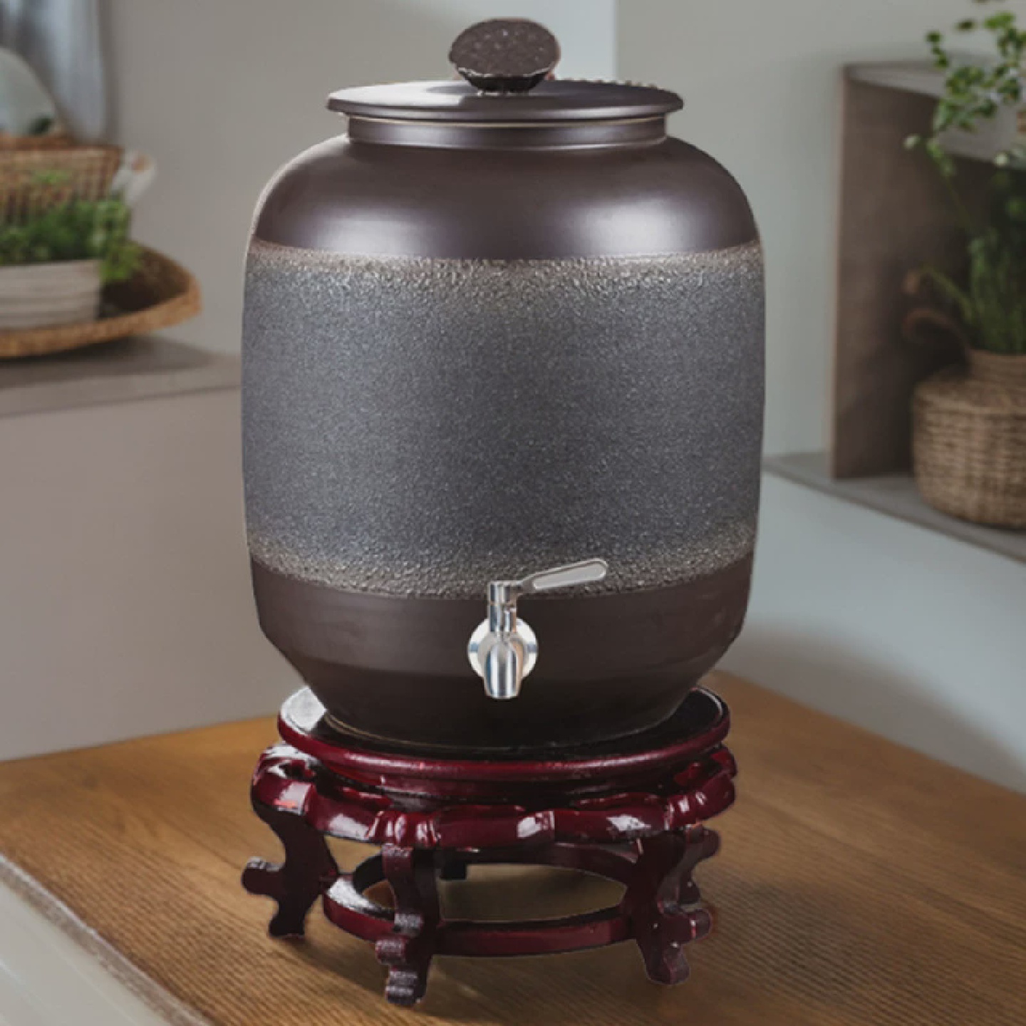 纯净水桶茶机储水缸家用存水饮水机带龙头陶瓷冷水壶功夫茶抽水器