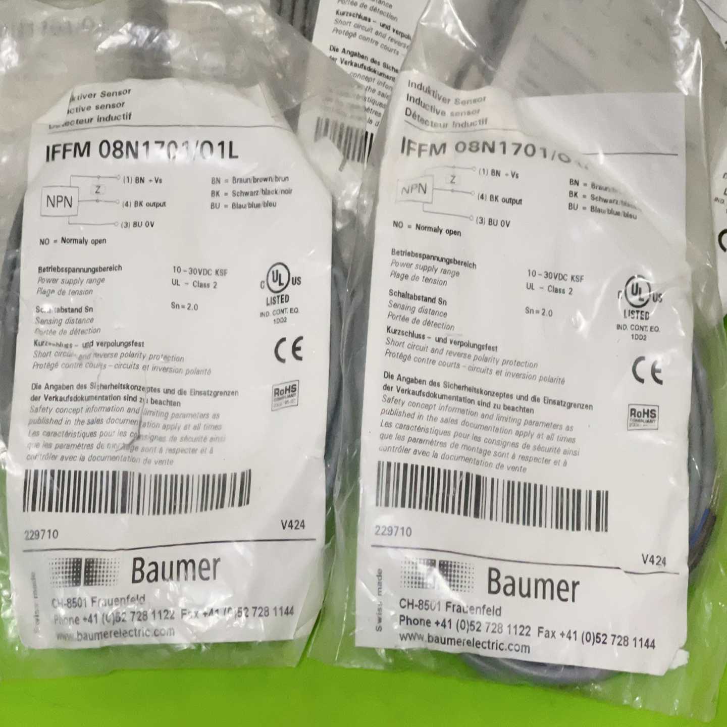 Baumer堡盟接近开关IFFM08N1701/01L传感询价