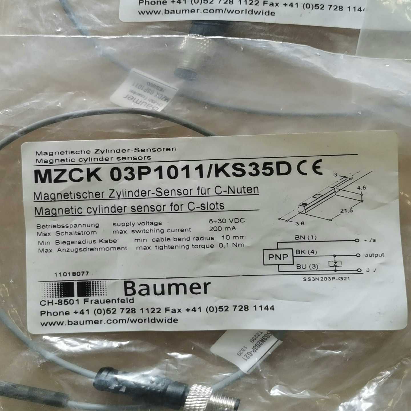 Baumer堡盟磁性传感器MZCK03P1011/KS35-议价