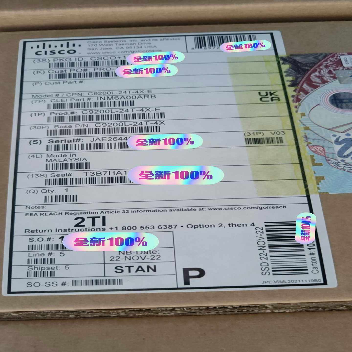 C9200L-24T-4X-E 思科交换机 24口千兆 4口