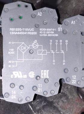议价原装ABB继电器端子  RB122G-115VUC    1SNA645041R0200
