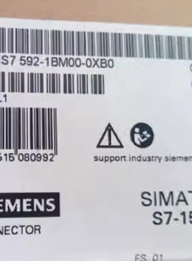 议价6ES75921BM000XB0西门子S7-1500模板前连接器6ES7592-1BM00-0