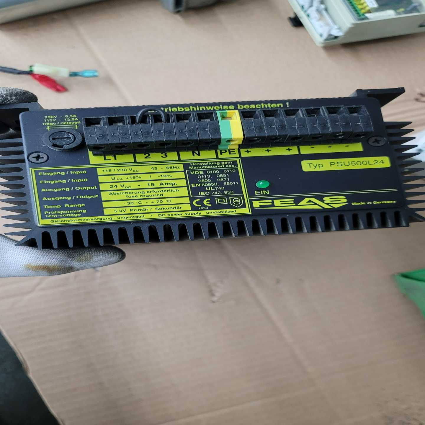 询价~德国FEAS福雅思电源，PSU500L24，24V 15A，