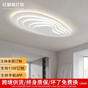 铁艺卧室灯LED吸顶灯 现代简约led客厅灯饰家用个性
