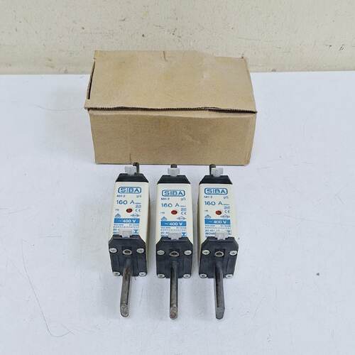 SIBA NH2 FuseLinks 160A 400V AC gG ISOMET Lot of 3 pcs
