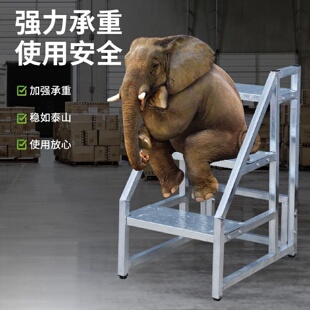 工业踏步梯台阶梯凳仓库移动梯子货架登高梯两三步梯铁楼梯家用梯