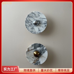 DIY意大利大理石壁燈玄關客廳臥室過道背景墻現代簡約壁燈 法式