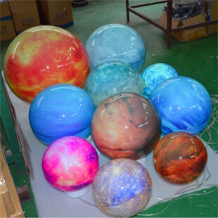 饰星空球有机玻璃吊饰灯具九大行星模型 亚克力美陈道具发光装