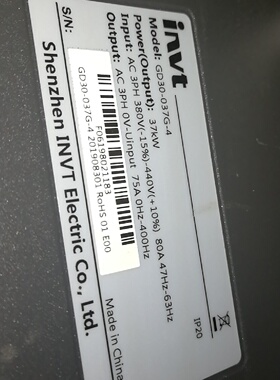 英威腾GD3037kw成色重新机器